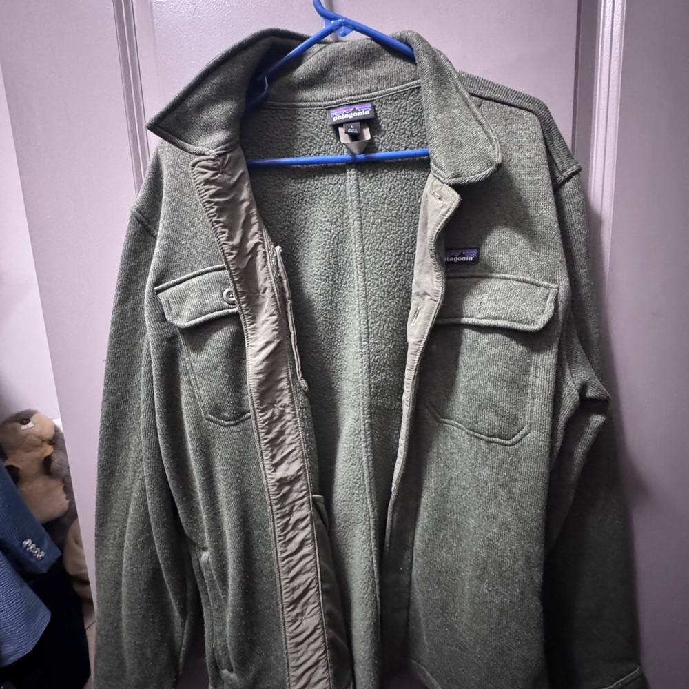 Patagonia Men's Olive Fleece Shirt Jacket